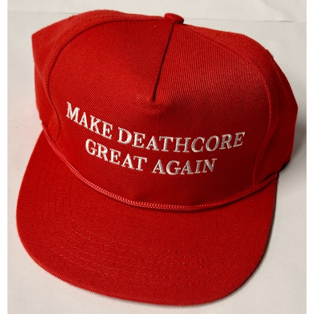 Official Make Deathcore Great Again Red Snapback Hat Cap One Size